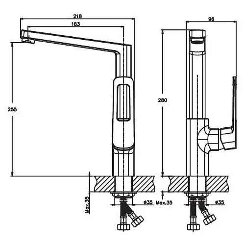 Змішувач для кухні Haiba ENIO 018 HB0891 - фото 2