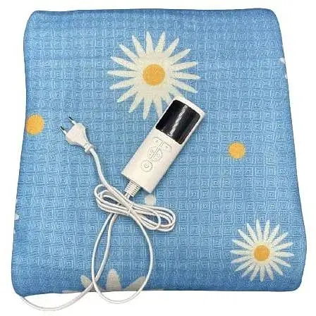 Електропростирадло з підігрівом з поліестеру Electric Blanket 120 Втавтовідключення 150х180 см Блакитне - фото 1