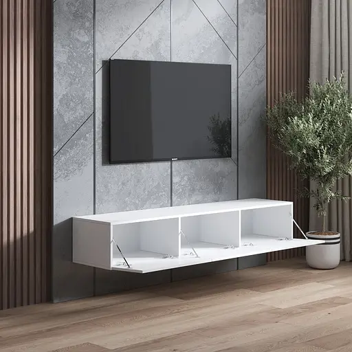 Тумба под телевизор Vays, навесная тумбочка M-19 Антрацит - фото 2