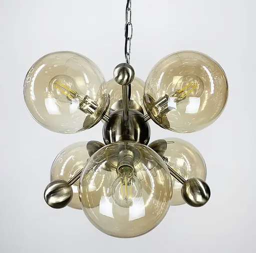 Підвісна люстра у корпусі кольору satin Line.F Колір плафона Білий - фото 5