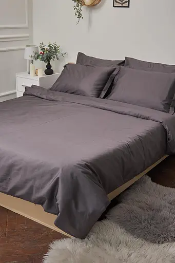 Комплект постільної білизни Moon&Star King Size 220x240 см наволочки 2х50х70 см Rain Cloud Satin Premium - фото 1