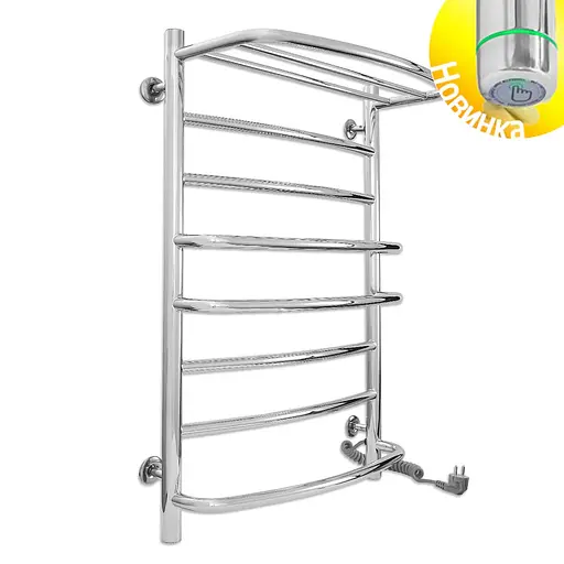 Електрична рушникосушарка Laris Євромікс П8 500x800 Е з полицею сенсор S3 права 73207693, Хром, Праве, Електронний - фото 2