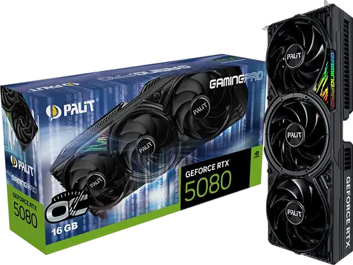 Видеокарта GeForce RTX 5080 16GB Palit GamingPro OC (NE75080S19T2-GB2031A) - фото 1