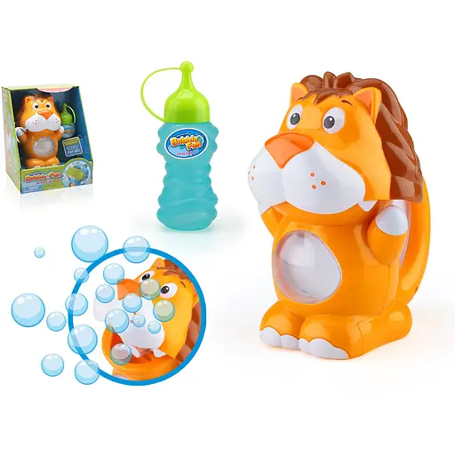 Уценка. Машинка для пузырей Bubble Fun Лев на батарейках (DHOBB10018D) - фото 1