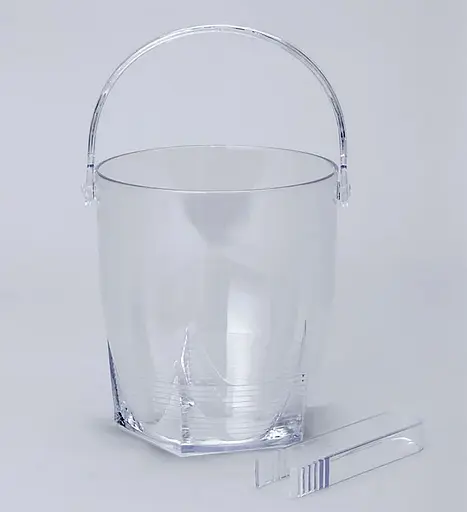 Пластикове відро для льоду зі щипцями, Kitchen Master Прозорий 87409 - фото 2