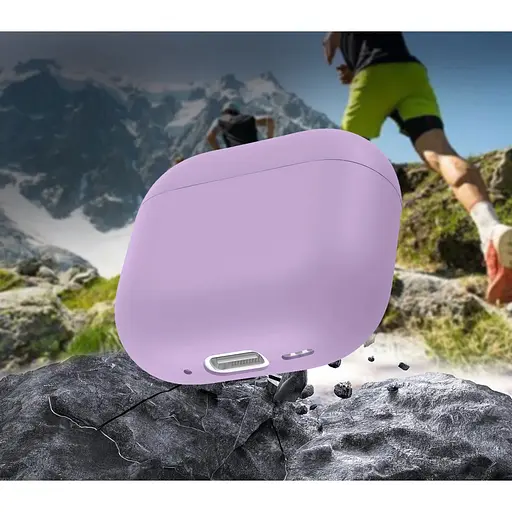 Чехол AhaStyle Ultra-Thin Colorful Silicone Case для Airpods 4 Lavender Purple (CP-WG172-PE) [133826] - фото 4