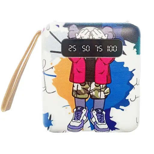 УМБ Power Bank 5000mAh повербанк с экраном и фонариком 4 в 1 Kaws (11224)