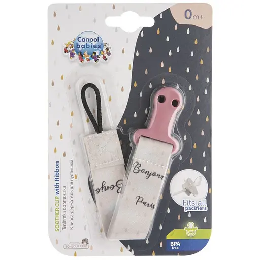Цепочка к пустышке Canpol babies Bonjour Paris розовая (51/026_pin) - фото 5