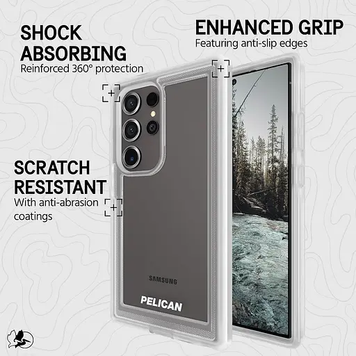 Протиударний чохол із кліпсою Pelican Voyager аналог OtterBox Defender для Samsung Galaxy S24 Ultra (6.8") Clear - фото 8