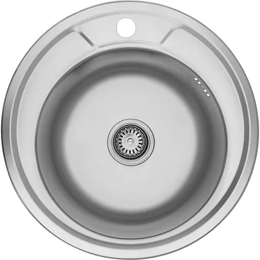 Кухонна мийка Kroner KRP Satin - 490 (0,8 мм) (CV022766) - фото 1