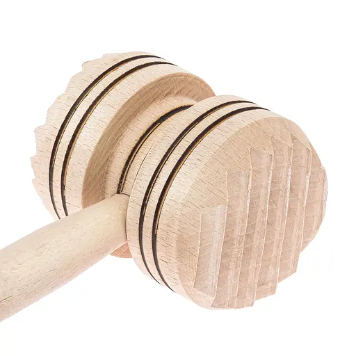 Молоток для відбивання м'яса круглий дерев'яний 30 см, Woodly 84224 - фото 7
