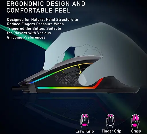 Игровая мышь Aula F-805 Black USB 7 keys 6400dpi - фото 7