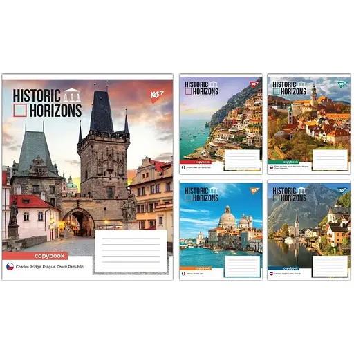 Зошит учнівський "Historic Horizons" Yes 767881 24 аркушів Різнокольоровий 1 шт. в асортименті - фото 1