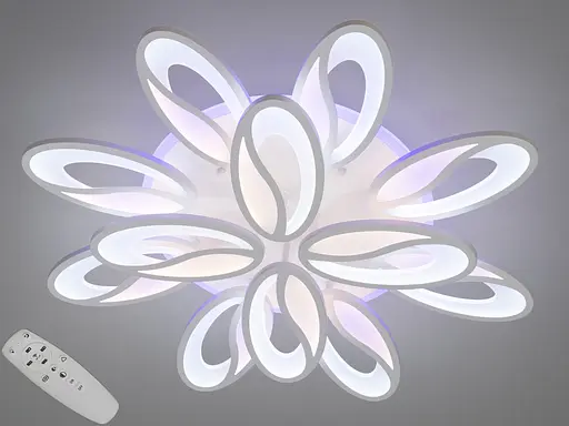 Світлодіодна люстра на пульті з диммером та підсвічуванням, 190 Вт - фото 1