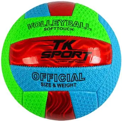 М’яч волейбольний TK Sport, 280-300 г, матеріал м’який PVC, розмір №5 (В асортименті) C62450