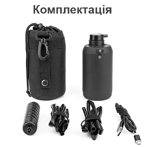 Електронний автоматичний портативний фільтр для води туристичний похідний BKLES BK-2000, чорний - фото 9