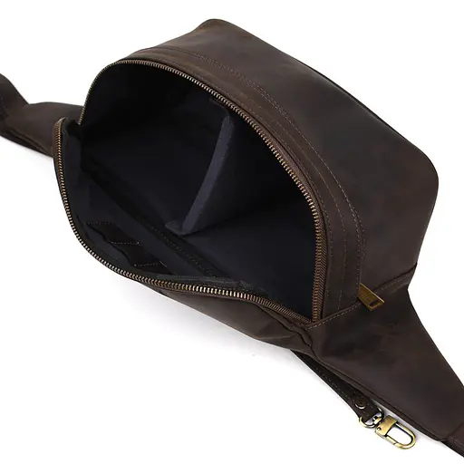 Шкіряна чоловіча сумка на пояс TARWA 30х15х12 см nsa0001221 - фото 2