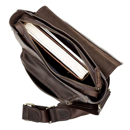 Сумка кожаная мужская SHVIGEL 23х25х8,5 см sum0012500 - фото 4