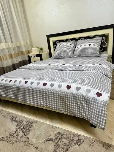 Постельное белье хлопок Рогожка новая Полутораспальное 150 x 220 Бязь Серое 50 х 70