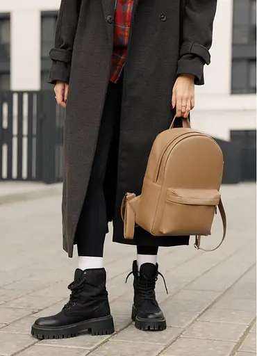 Женский рюкзак Sambag Brix Classic кофейный 35 х 25 х 12 см (14511021) - фото 4