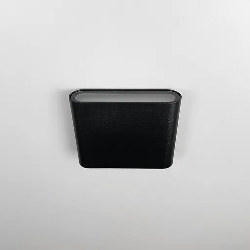 Чорний стіновий світильник із двостороннім світлом 11х9х3 см | Line F | Арт. W051/2 BK - фото 4