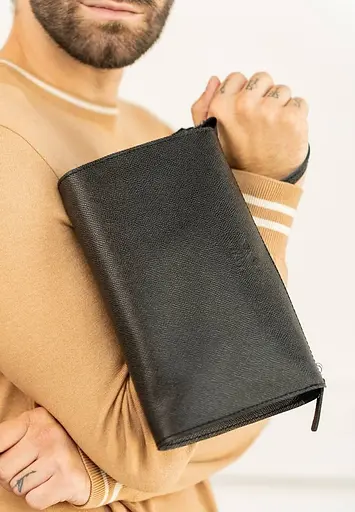 Шкіряний млатч чорний Саф'яно - фото 8