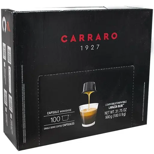 Уценка. Кофе в капсулах Carraro Lavazza Blue Decaffeinato, 100 капсул - фото 1