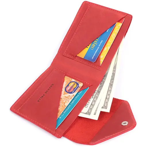 Жіночий шкіряний гаманець Grande Pelle 11.5х9х1.5 см acs0029465 - фото 5