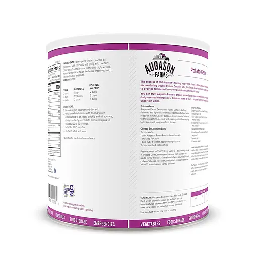 Картофельное пюре с длительным сроком хранения 10 лет Augason Farms, сублимированное, 45 порций (101088) - фото 2