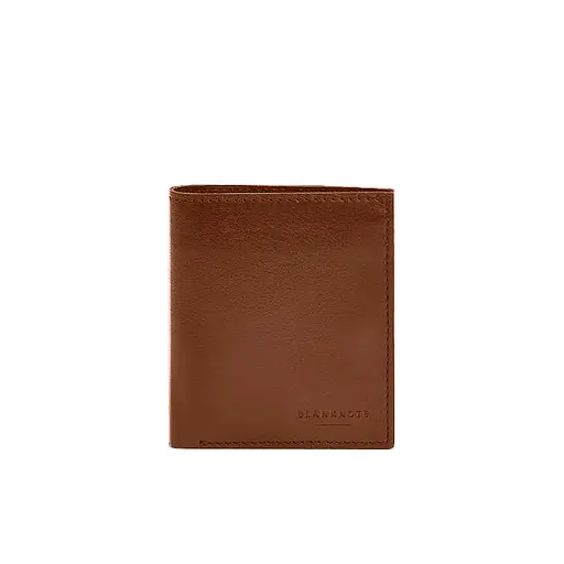 Кожаный портмоне на кнопке Brut светло-коричневый краст - фото 9