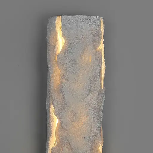 Настінний світильник Line F з імітацією текстури каменю 39х9 см білий Арт. 2087-90*385 LED 3000-6000K WHITE - фото 7