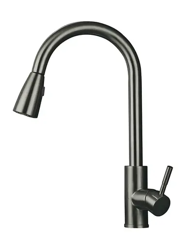 Змішувач для кухні з висувним виливом Mixxus SUS-014-B graphite MI6564 Графіт - фото 1