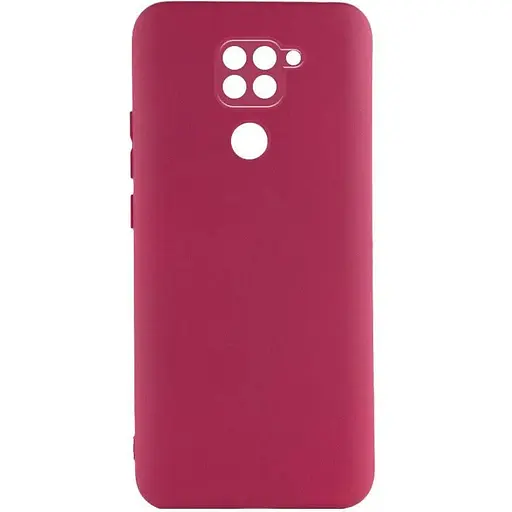 Чохол TPU GETMAN Liquid Silk Full Camera для Xiaomi Redmi Note 9 / Redmi 10X Бордовий / Marsala