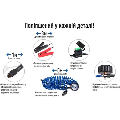 Компрессор Vitol K-72 150psi 5м (K-72) - фото 4