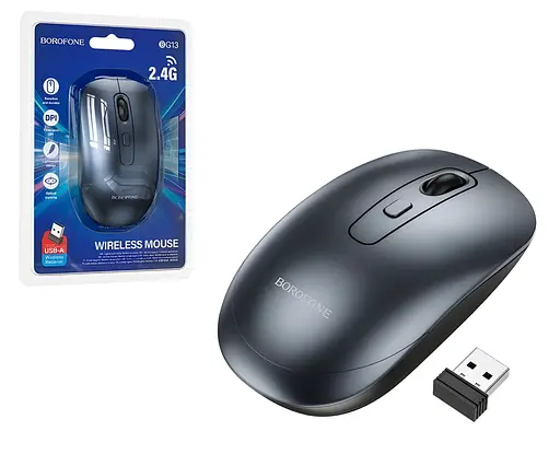 Беспроводная мышь BOROFONE BG13 Winner 2.4G черная - фото 2