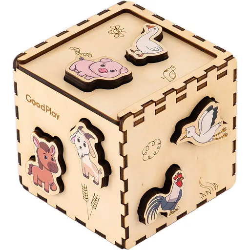 Кубик-сортер GoodPlay Фермерский мир (CUB-4-006) - фото 2