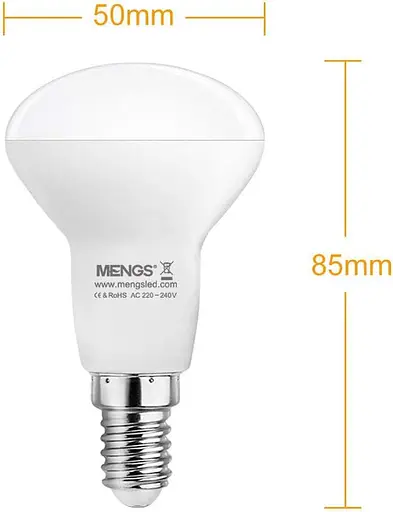 MENGS Пакет з 5 світлодіодних ламп E14 5,5 Вт (еквівалент 40 Вт) - фото 4