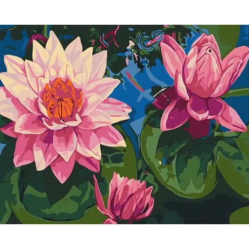 Картина за номерами Водні латаття Brushme 40x50 см різнокольорова 000276557