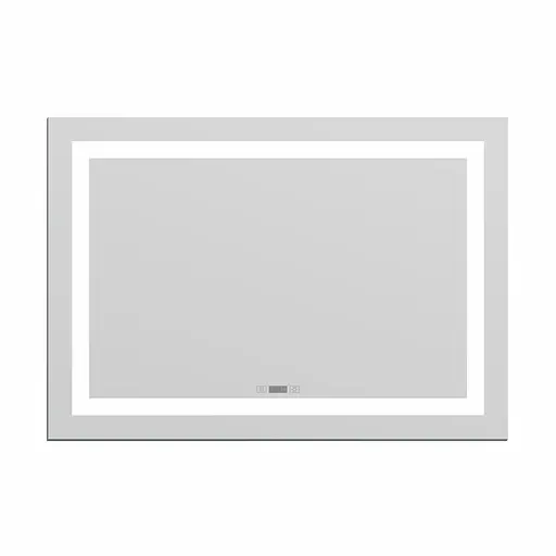 Дзеркало Imprese Karlov Option прямокутне в рамі з підсвічуванням, підігрівом та годинником 70x100 см m08607600ME - фото 2