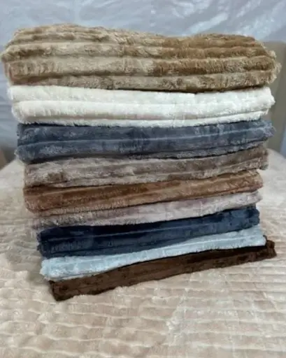 Плед Шарпей Шоколадно-коричневый мягкий плед в полоску 2,00×2,30 м ширина полосы 3 см - фото 1