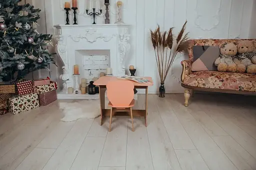 Дитячий стіл парта зі стільчиком для малювання та навчання (Персиковий) Левеня - фото 2