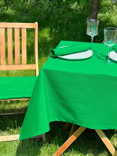 Водоотталкивающая cкатерть Зеленый однотон 140х100 см (+ 2 салфетки 30х40) - фото 3
