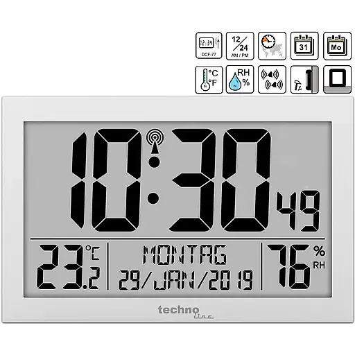 Часы настенные Technoline WS8016 Silver (WS8016) - фото 2