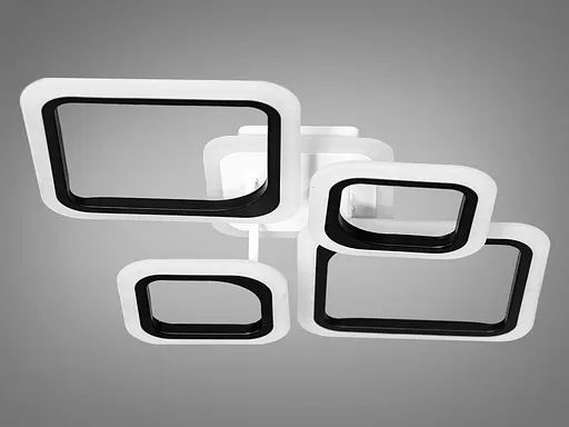 Светодиодная люстра смарт светильник с пультом, 80W, черный - фото 3