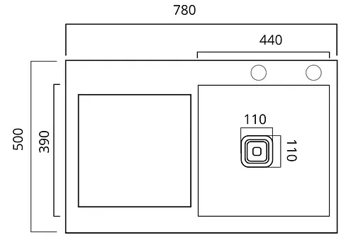 Кухонна мийка Platinum HANDMADE 78*50С R (SP000041296) - фото 12