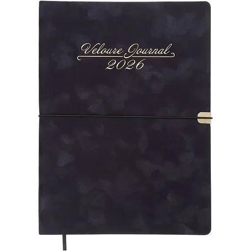 Ежедневник датированный Buromax Velour 2026 A4 искусственная кожа черный (BM.2771-01)