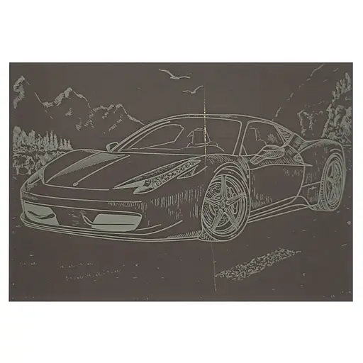Гравюра А5 "Спорткар" ГрА5з-4 эконом вариант в пакете 21 х 14,8 см