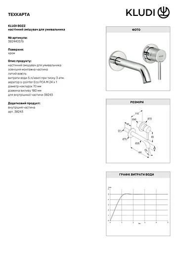 Смеситель для умывальника Kludi Bozz 382440576 - фото 3