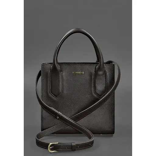 Шкіряна жіноча сумка-кроссбоді темно-кориичнева - фото 1