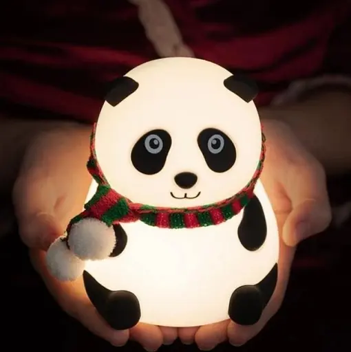 Нічник дитячий силіконовий Панда LOSSO світлодіодний світильник RGB 1200 мАч White (18966) - фото 5